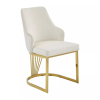 Jedálenská stolička Olten, krémová / zlatá
