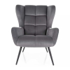 Kreslo Arroyal Velvet, sivá