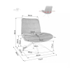 Kreslo Bevy, sivá