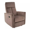 Polohovacie kreslo Maxime Velvet, hnedá