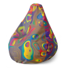 Sedací vak Pear farebné škvrny, farebná