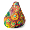 Sedací vak Pear farebné obrazce - detský, farebná