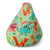 Sedací vak Pear dinosauri v tráve - detský, farebná