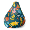 Sedací vak Pear mačky s rybkami - detský, farebná