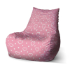 Sedací vak Bean srdce a bodky, ružová