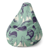 Sedací vak Pear veľryby, zelená