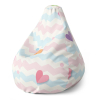 Sedací vak Pear farebné srdiečka - detský, farebná