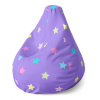 Sedací vak Pear hviezdy na fialovej - detský, fialová