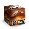 Taburet Cube Fortnite explózia, oranžová