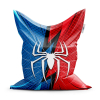 Sedací vak Classic Spider - detský, červená / modrá