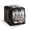 Taburet Cube Stranger Things White, čierna / biela
