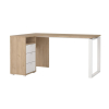 Písací stôl Sigal rohový, hikora jackson / biela