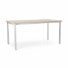 Univerzálny stôl s kovovou podnožou 160 x 80 cm, biely jaseň