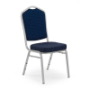 Jedálenská stolička Rylee, modrá / strieborná