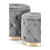 Taburet Polly, sivá / zlatá