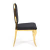 Jedálenská stolička Aylin, čierna / zlatá