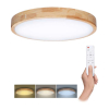 LED stropné svetlo s diaľkovým ovládaním Solid Oak nastaviteľné - priemer 39 cm, hnedá