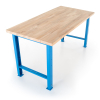 Výškovo nastaviteľný dielenský stôl Basic 150 x 80 cm, modrá