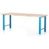 Výškovo nastaviteľný dielenský stôl Basic 220 x 80 cm, modrá