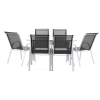 Záhradná stolová zostava Maro - 6 miest, čierna