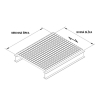 Oceľový podlahový rošt 120 x 100 x 3 cm, strieborná