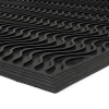 Gumová čistiaca rohož Waves 90 x 150 x 1,2 cm, čierna