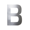 Domové číslo "B", RN.75L, nerez