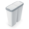 Odpadkový kôš DUO sivý, 50 l, sivá
