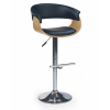Barová stolička Clifton, čierna / prírodné drevo