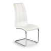 Jedálenská stolička Genesis, biela / strieborná