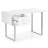 PC stôl Mateo, biela / strieborná