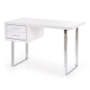PC stôl Mateo, biela / strieborná