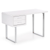 PC stôl Mateo, biela / strieborná