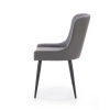 Jedálenská stolička Kurt, sivá / čierna
