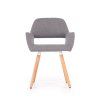 Jedálenská stolička Leroy, sivá / buk