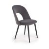 Jedálenská stolička Gema, sivá / čierna