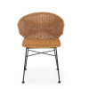 Jedálenská stolička Besant, ratan / čierna