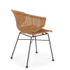 Jedálenská stolička Besant, ratan / čierna