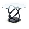 Jedálenský stôl Optico, číra / čierna