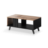 Konferenčný stolík Random, dub wotan / čierna