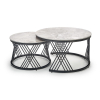 Konferenčný stolík Flamingo, mramor / čierna