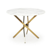 Jedálenský stôl Raymond 2, biela / zlatá