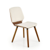 Jedálenská stolička Nayden, krémová / orech