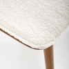 Jedálenská stolička Nayden, krémová / orech