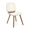 Jedálenská stolička Nayden, krémová / orech