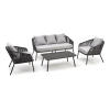 Záhradná zostava Rocca - 4 miesta, sivá
