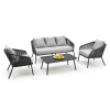 Záhradná zostava Rocca - 4 miesta, sivá