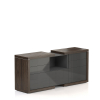 Nízka skriňa Lineart 191,2 x 50 x 83,5 cm, brest tmavý / antracit
