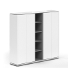 Vysoká skriňa Creator 202,2 x 44,5 x 185,9 cm, antracit / biela