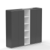 Vysoká skriňa Creator 202,2 x 44,5 x 185,9 cm, biela / antracit